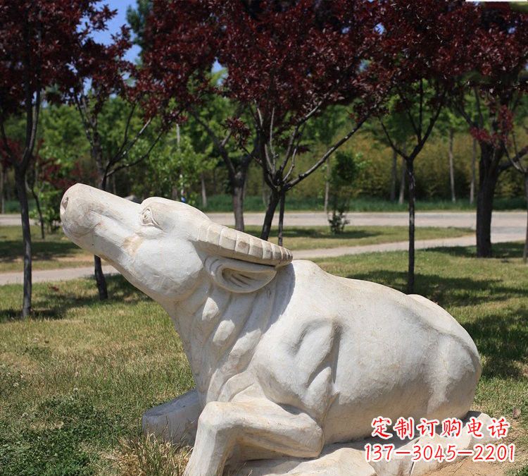 石家庄大理石动物牛石雕
