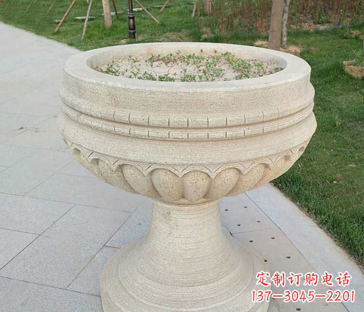 石家庄大理石花盆石雕