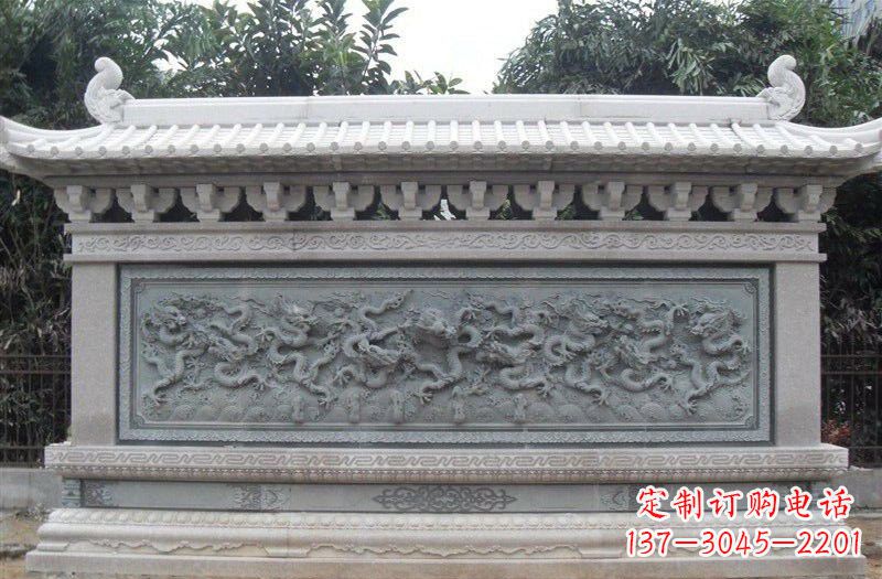 石家庄大理石九龙壁雕塑