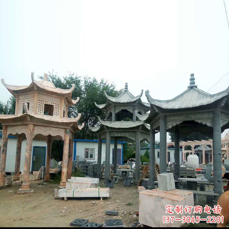 石家庄精美大理石凉亭雕塑
