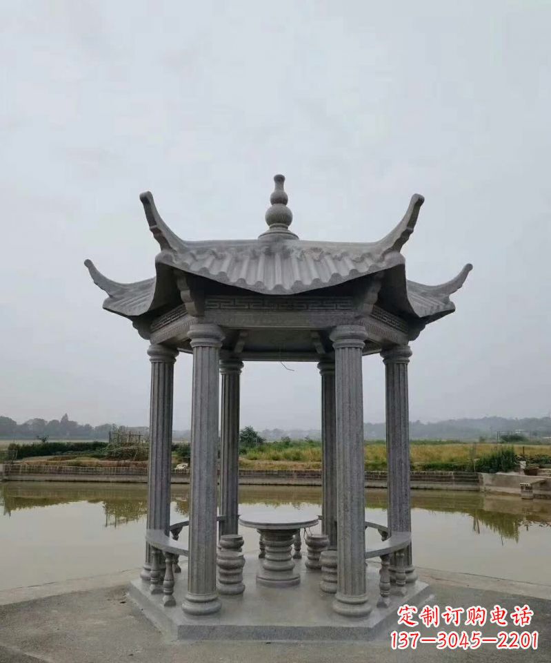 石家庄大理石凉亭石雕塑,优雅经典无双