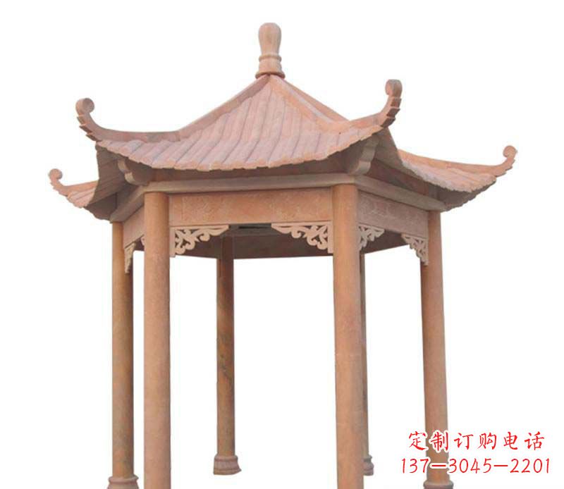 石家庄大理石六角凉亭雕塑