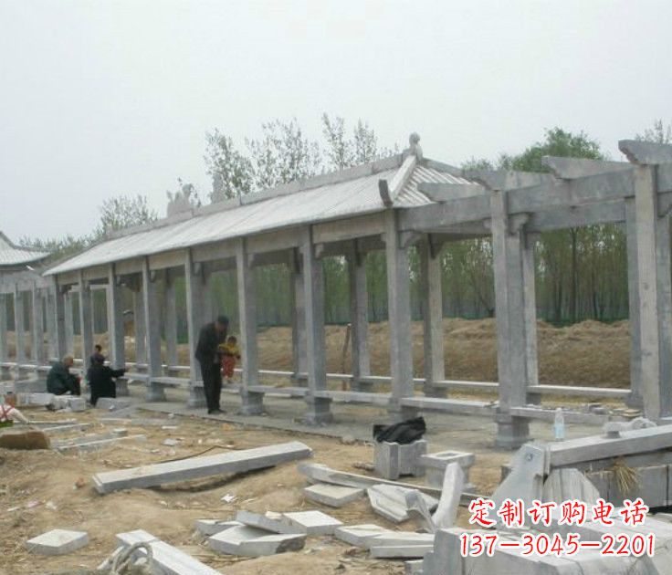 石家庄精美大理石凉亭雕塑