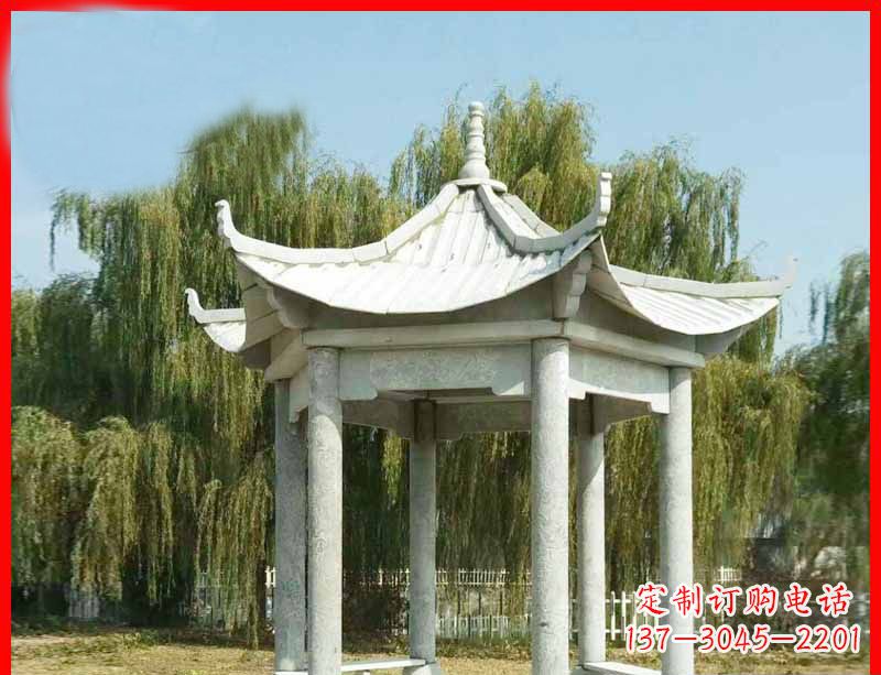 石家庄精美大理石凉亭雕塑