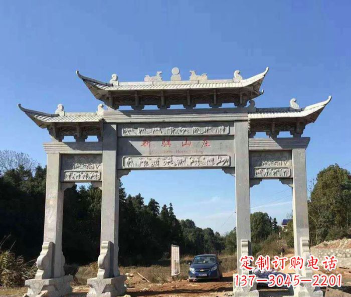 石家庄精美石雕牌坊雕塑