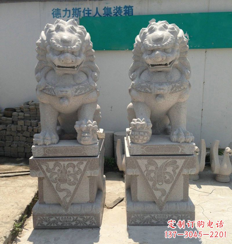 石家庄精致大理石狮子雕塑