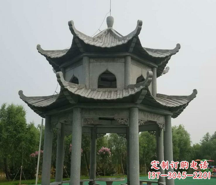 石家庄精美大理石凉亭石雕