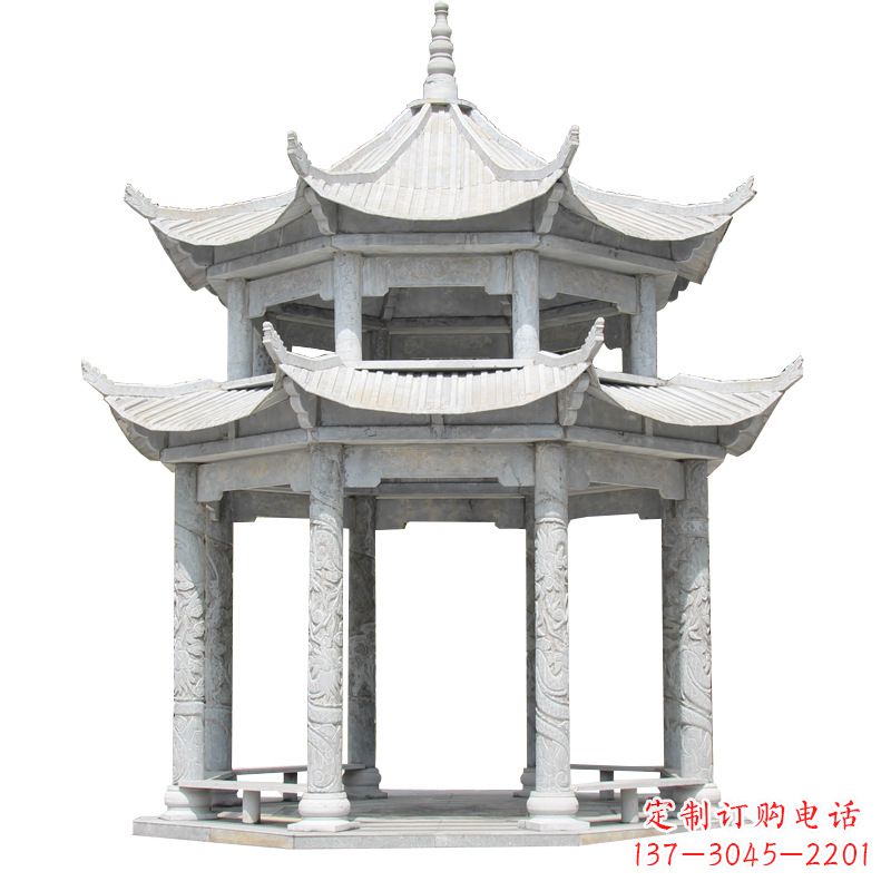 石家庄大理石古建凉亭雕塑