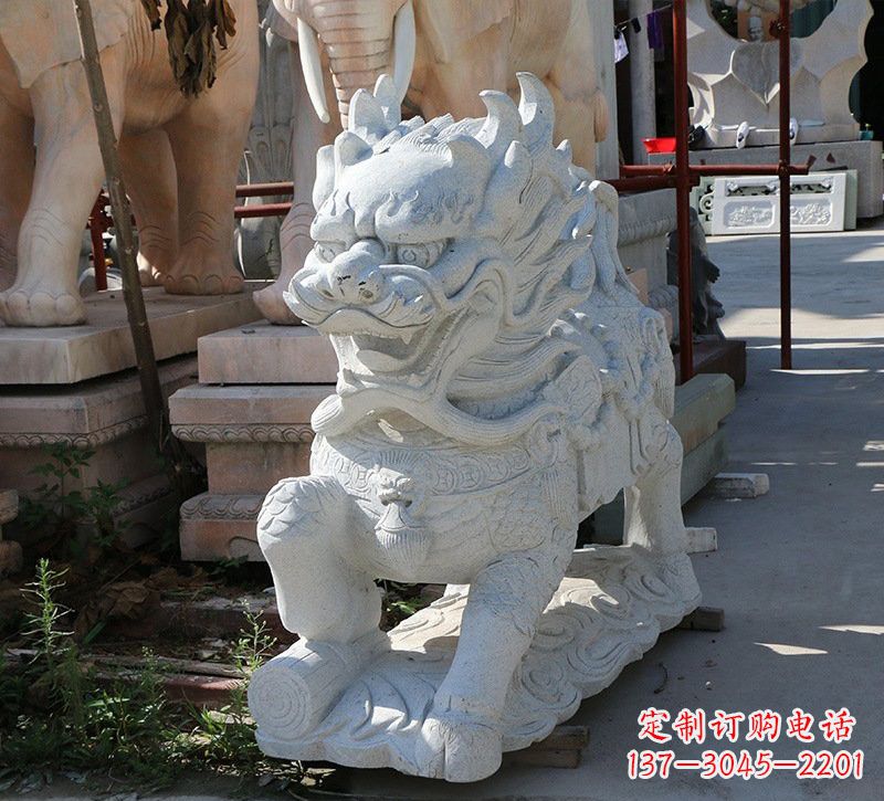 石家庄大理石镇宅——麒麟雕塑