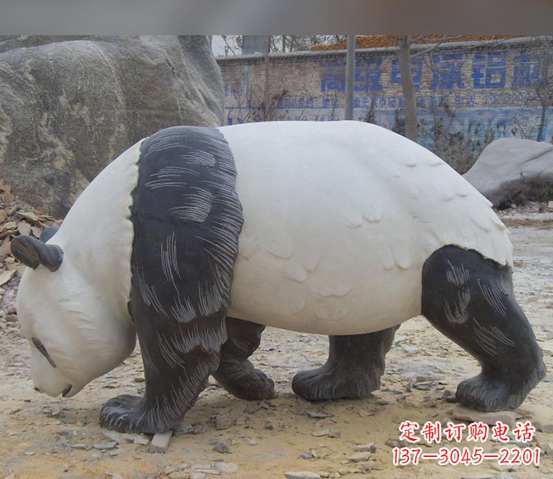 石家庄特色熊猫石雕定制