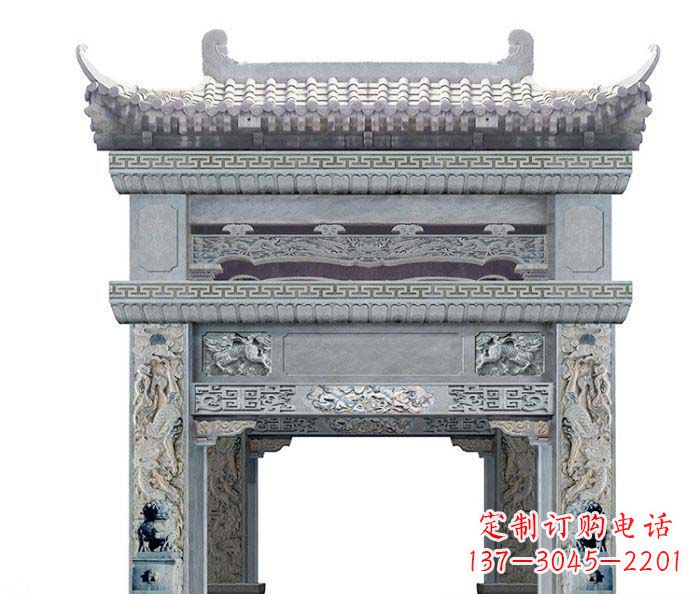 石家庄精美石雕牌坊雕塑