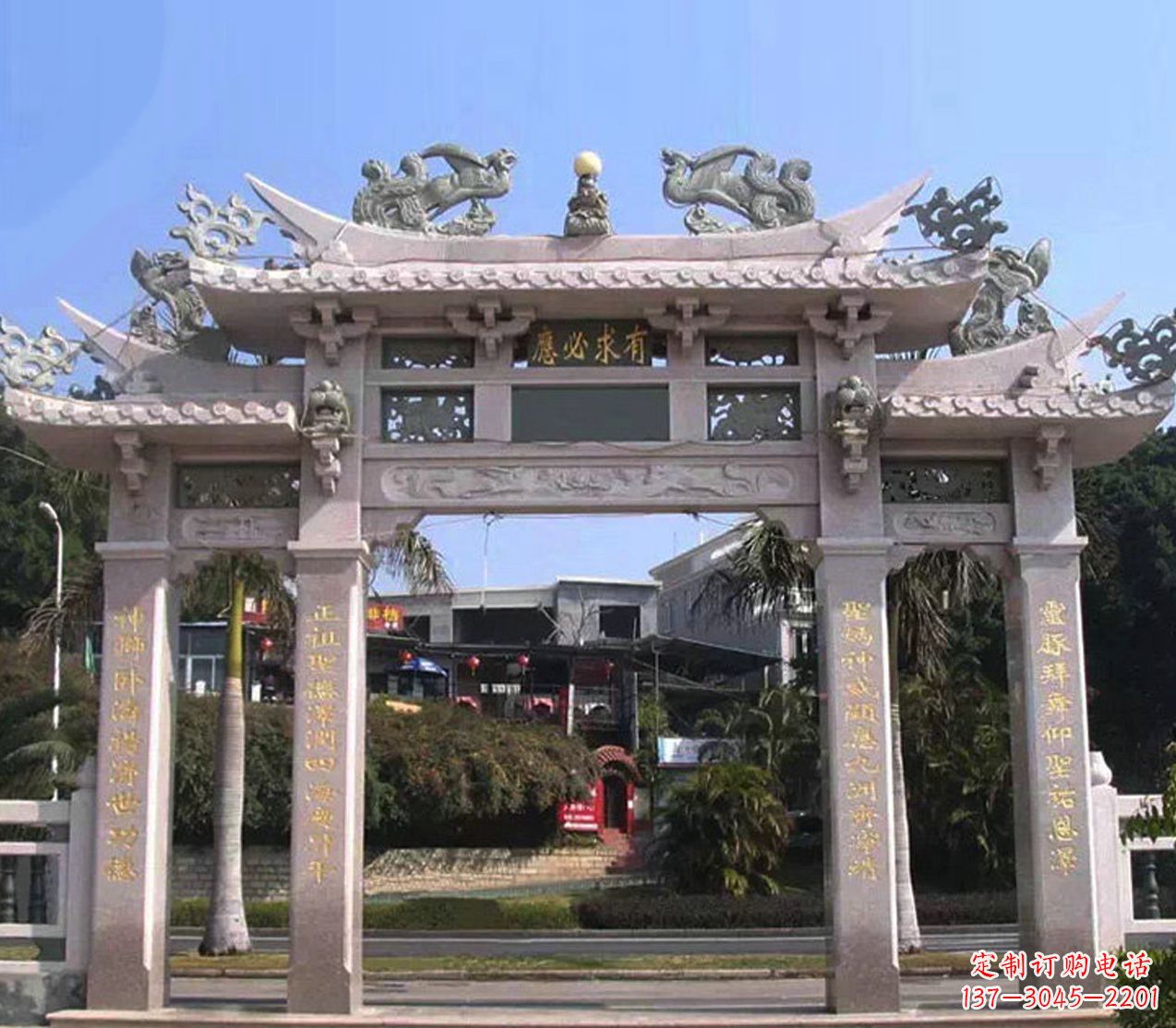 石家庄精美石雕牌坊雕塑——传承文化的艺术精品