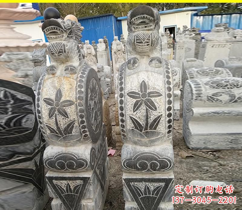石家庄仿古石门墩雕塑,传承历史文化