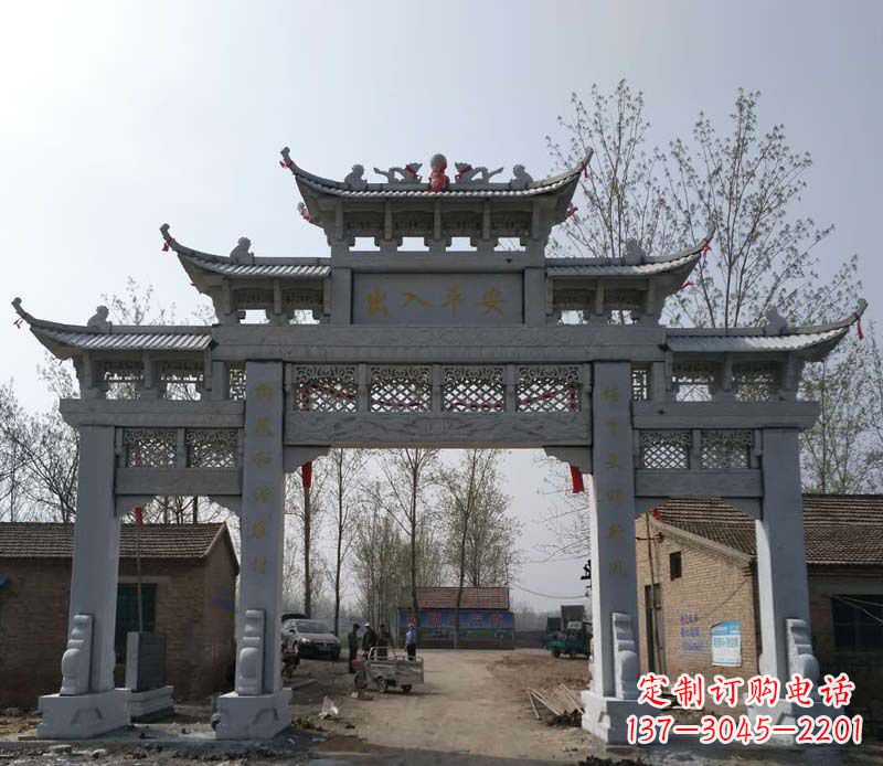 石家庄仿古石牌坊石雕