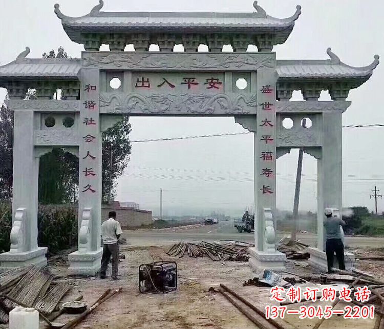 石家庄仿古石牌坊石雕