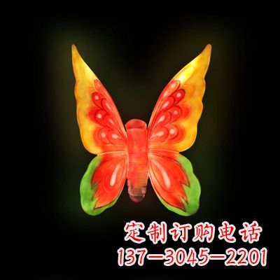 石家庄仿真蝴蝶_小号黄色发光款37x48x20