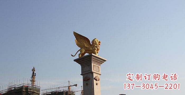 石家庄飞狮黄铜室内狮子雕塑