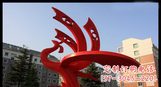 石家庄不锈钢凤凰雕塑