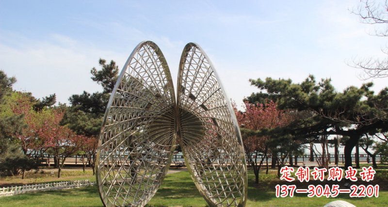 石家庄做工细腻的不锈钢抽象雕刻扇贝雕塑
