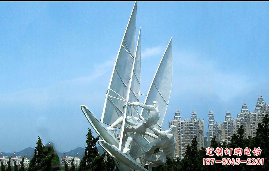 石家庄不锈钢帆船比赛雕塑