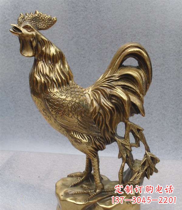 石家庄经典公鸡铜雕