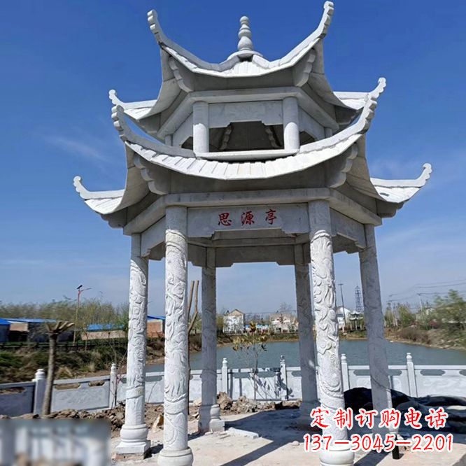 石家庄公园大理石凉亭