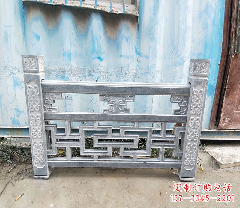石家庄公园仿古石栏板景观石雕 (7)