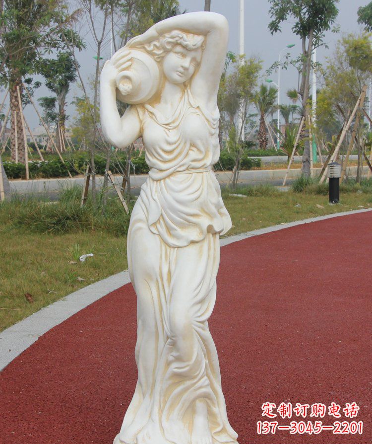 石家庄公园景观汉白玉仕女石雕