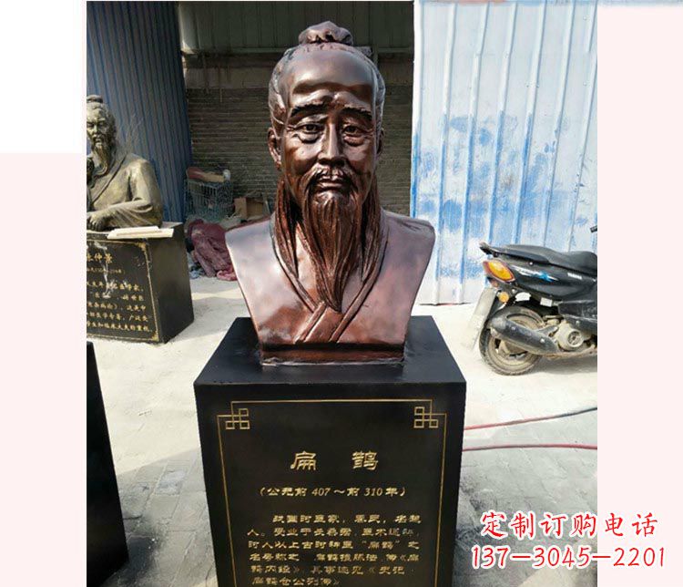 石家庄铸造古代名医扁鹊胸像，展现生命的传承之美