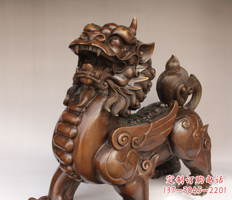 石家庄古代神兽貔貅铜雕