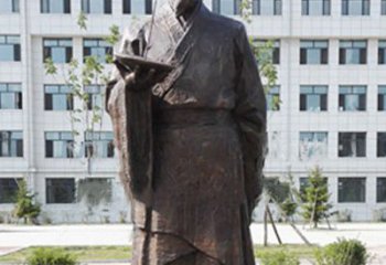 石家庄传承古代珍贵文化—祖冲之铜雕塑