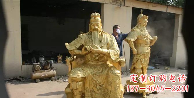 石家庄关帝武财神铜雕，瑰丽艺术之美