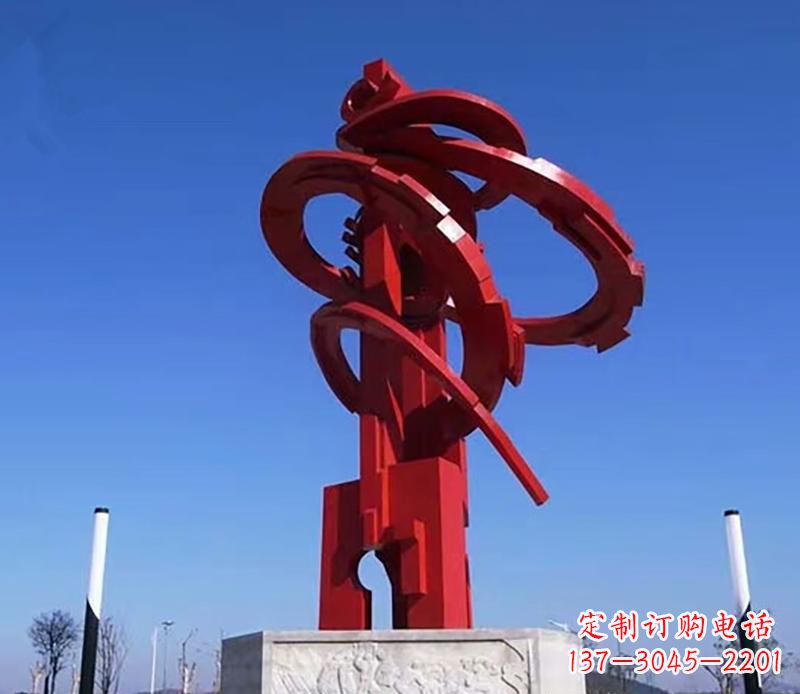 石家庄飘带不锈钢抽象雕塑