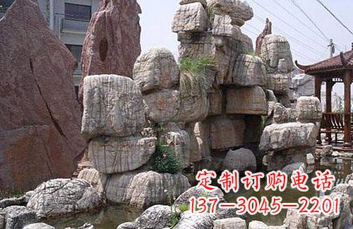 石家庄引领艺术,华丽山水:龟纹石假山雕塑