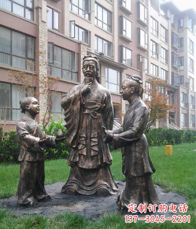 石家庄中领雕塑:让梨中古代人物雕塑定制服务