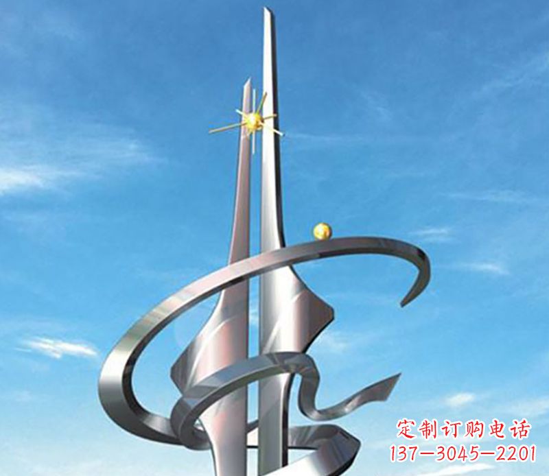 石家庄螺旋飘带广场雕塑