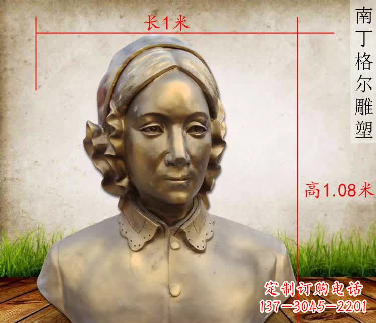 石家庄精雕细琢,南丁格尔胸像铜雕塑