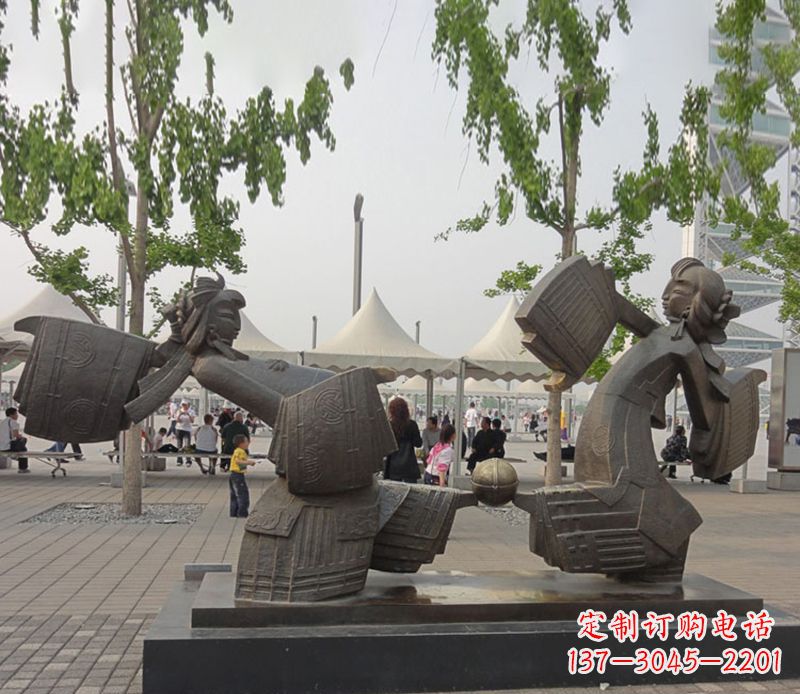石家庄艺术雕刻杰作——皮影戏铜雕