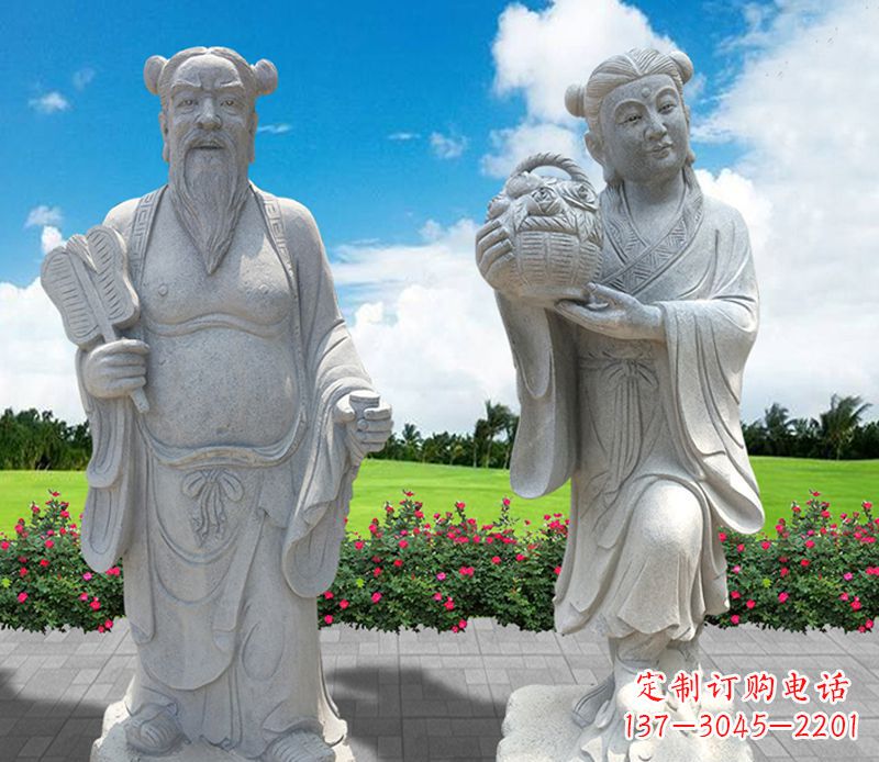 石家庄青石八仙过海石雕永久保存您心中的传统宗族魅力