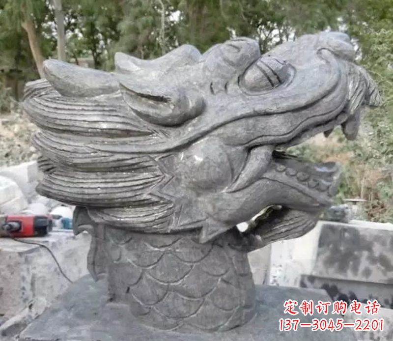 石家庄青石龙头雕塑