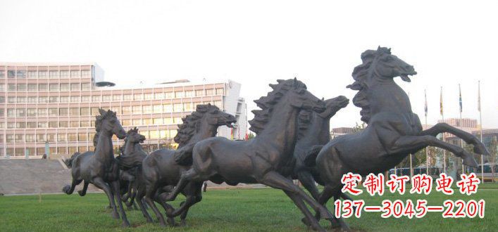 石家庄群马公园动物铜雕,让艺术描绘你的故事