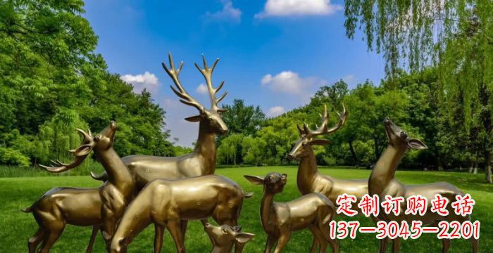 石家庄群雄逐鹿,高贵精美的鹿雕塑