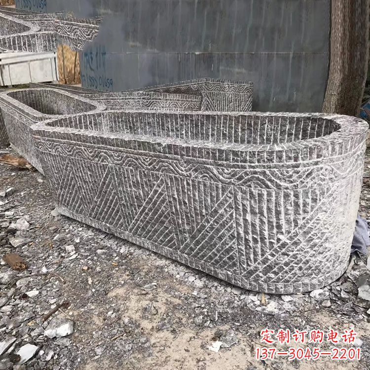 石家庄起点雕刻•手工老石槽雕塑