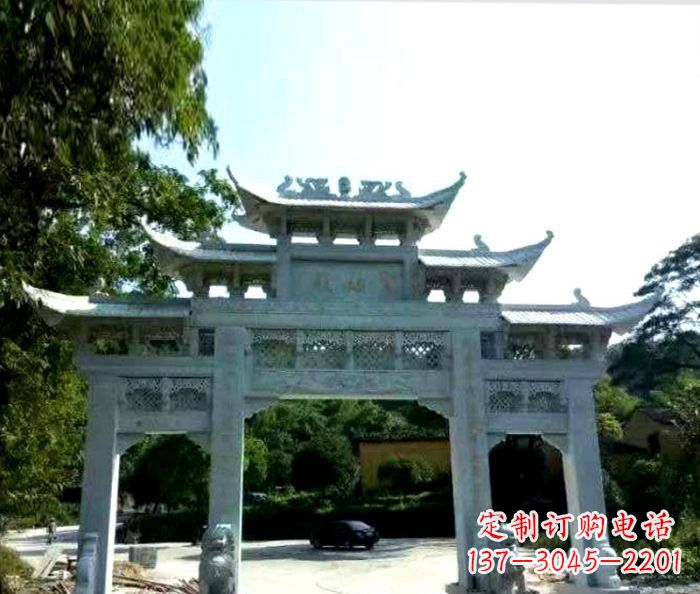 石家庄艺术般的精美大理石牌坊雕塑,为您的家增添高雅气质