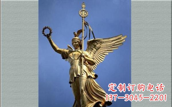 石家庄优雅的胜利女神铜雕