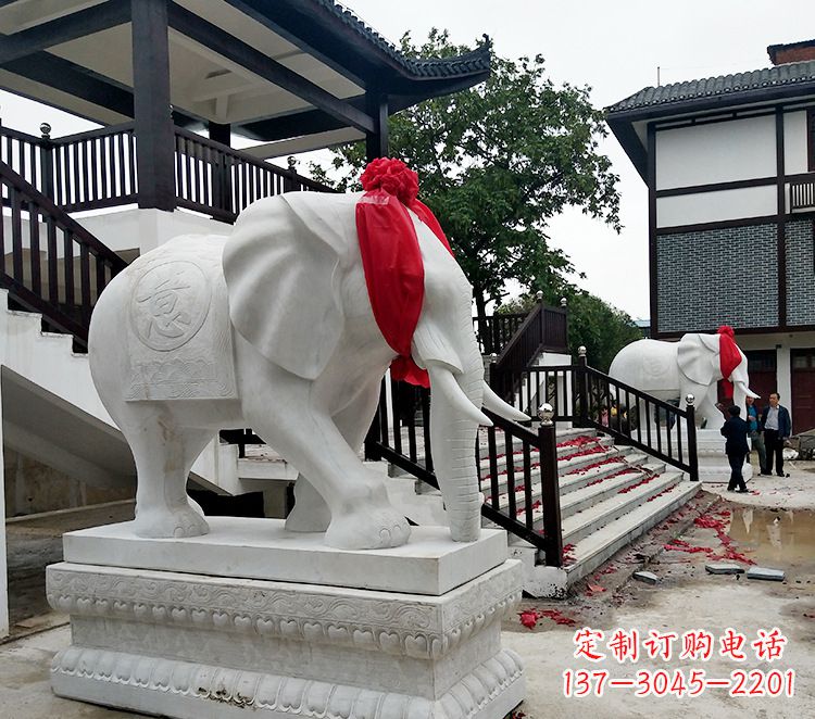 石家庄迎接观音祝福的精美大象观音栏杆