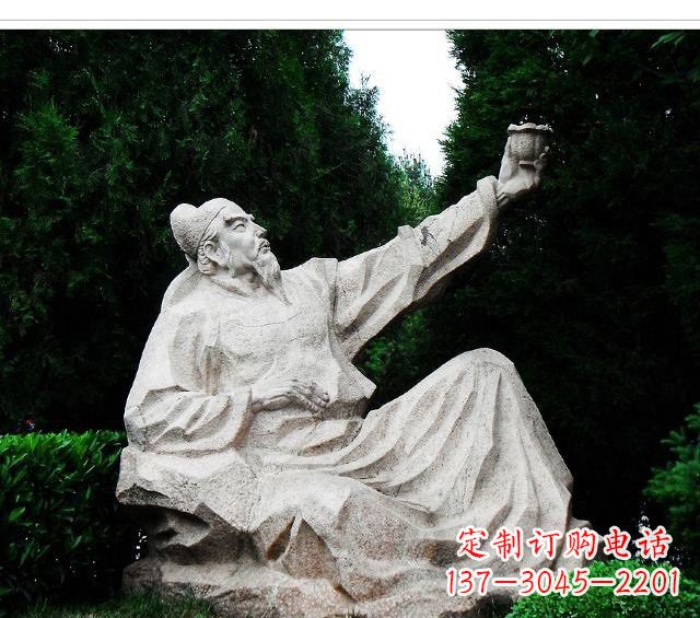 石家庄百花齐放的李白雕塑