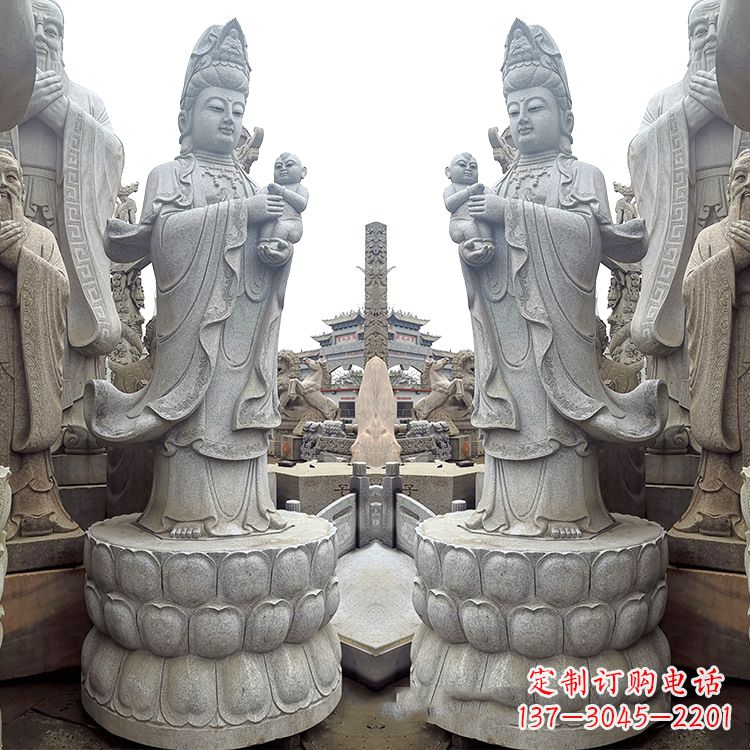 石家庄送子观音青石雕塑