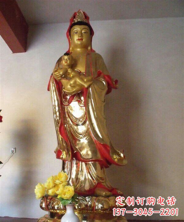 石家庄送子观音铜雕 (2)