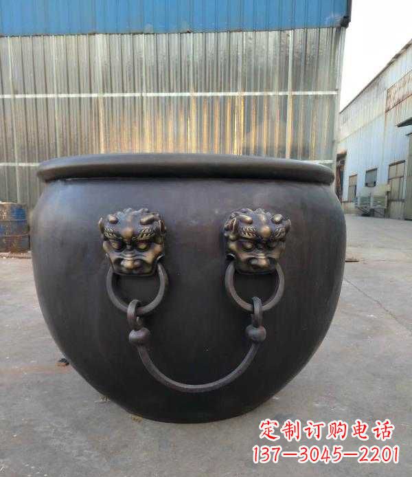 石家庄庭院水缸铜雕